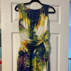 Suzi Chin for Maggy Boutique Watercolor Print Dress - Size 4